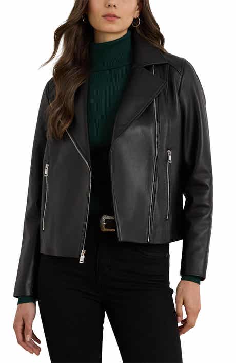 Lauren Ralph Lauren Moto Leather Jacket