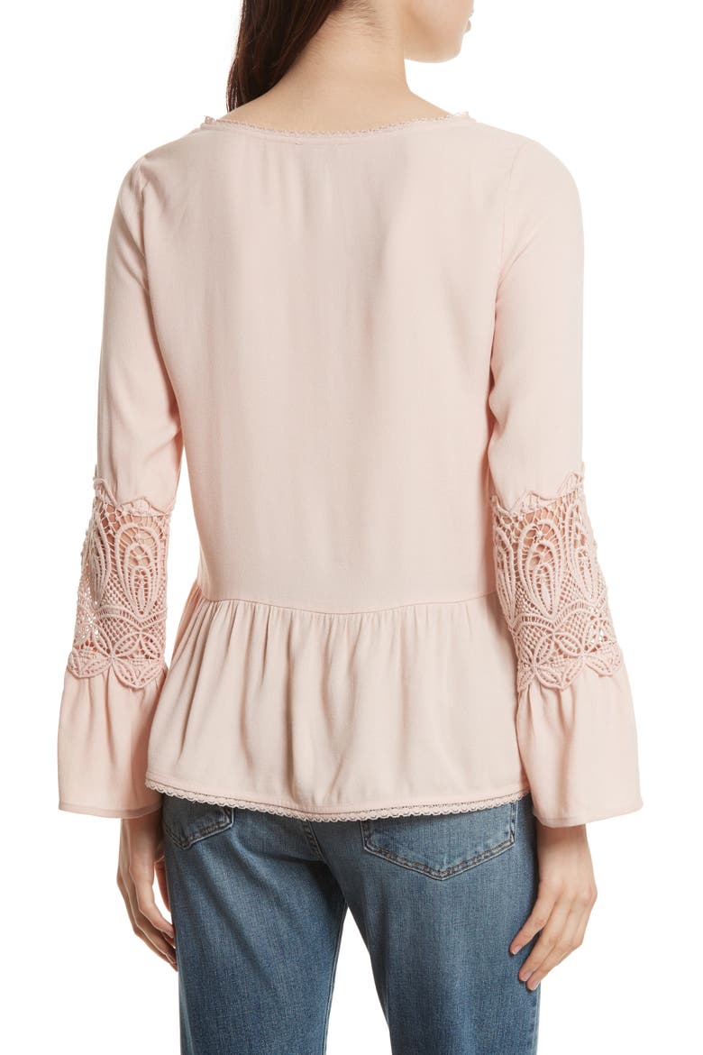 Emelda Bell Sleeve Blouse, Alternate, color, PRIMROSE