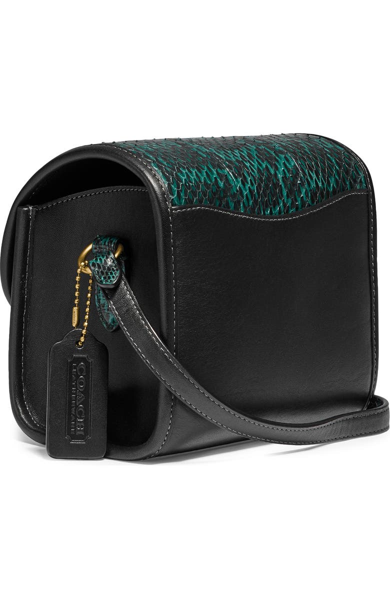 COACH Originals Genuine Snakeskin & Leather Turnlock Lunchbox Pouch, Alternate, color,