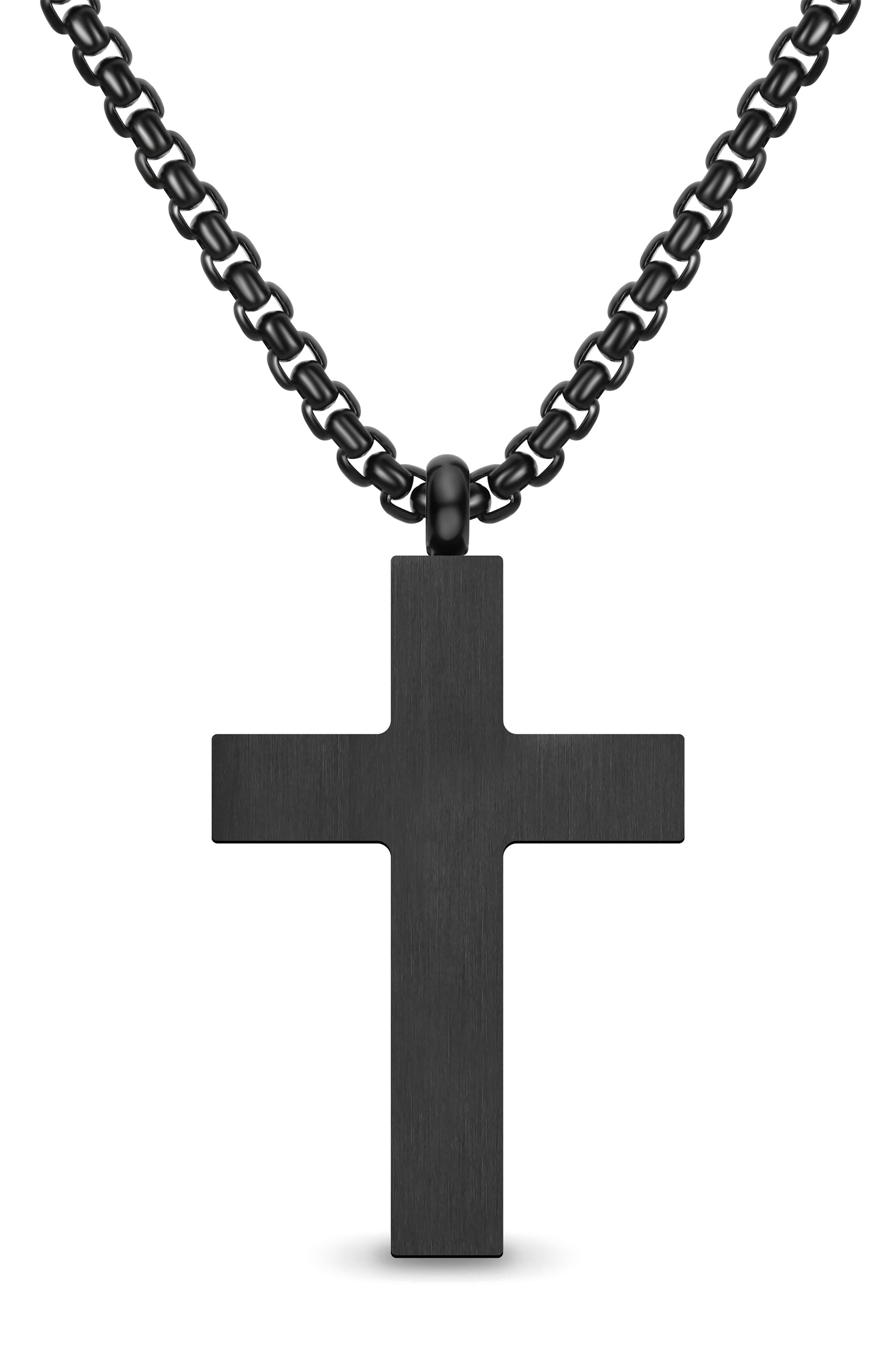 EDFORCE Men's Cross Pendant Necklace