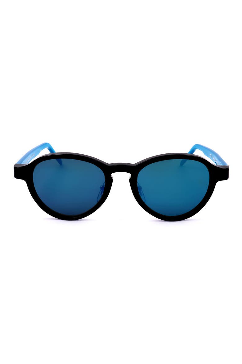 61mm Round Sunglasses, Main, color, BLUE