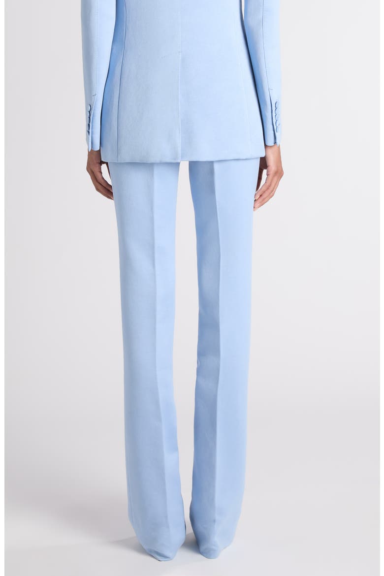 Washed Duchesse Satin Trousers, Alternate, color, MINERAL BLUE