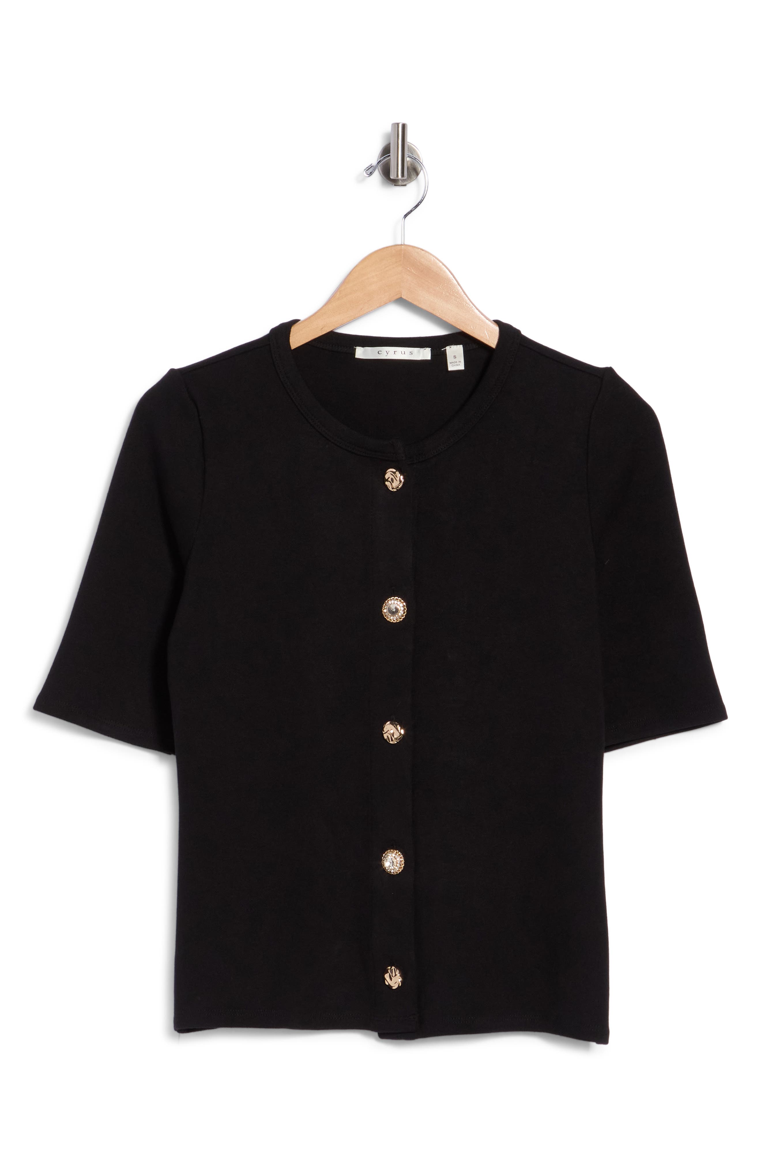 Milano Knit Short Sleeve Button Cardigan