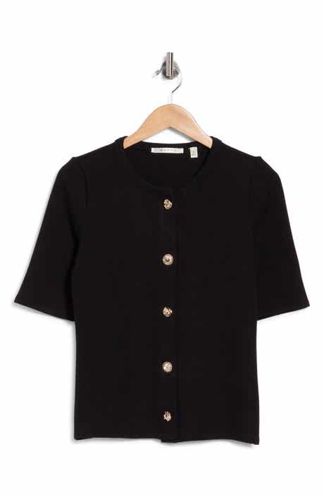 Milano Knit Short Sleeve Button Cardigan