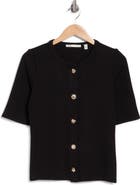 CYRUS Milano Knit Short Sleeve Button Cardigan