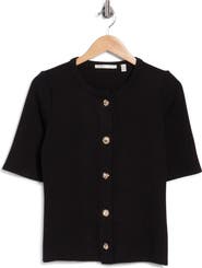 CYRUS Milano Knit Short Sleeve Button Cardigan