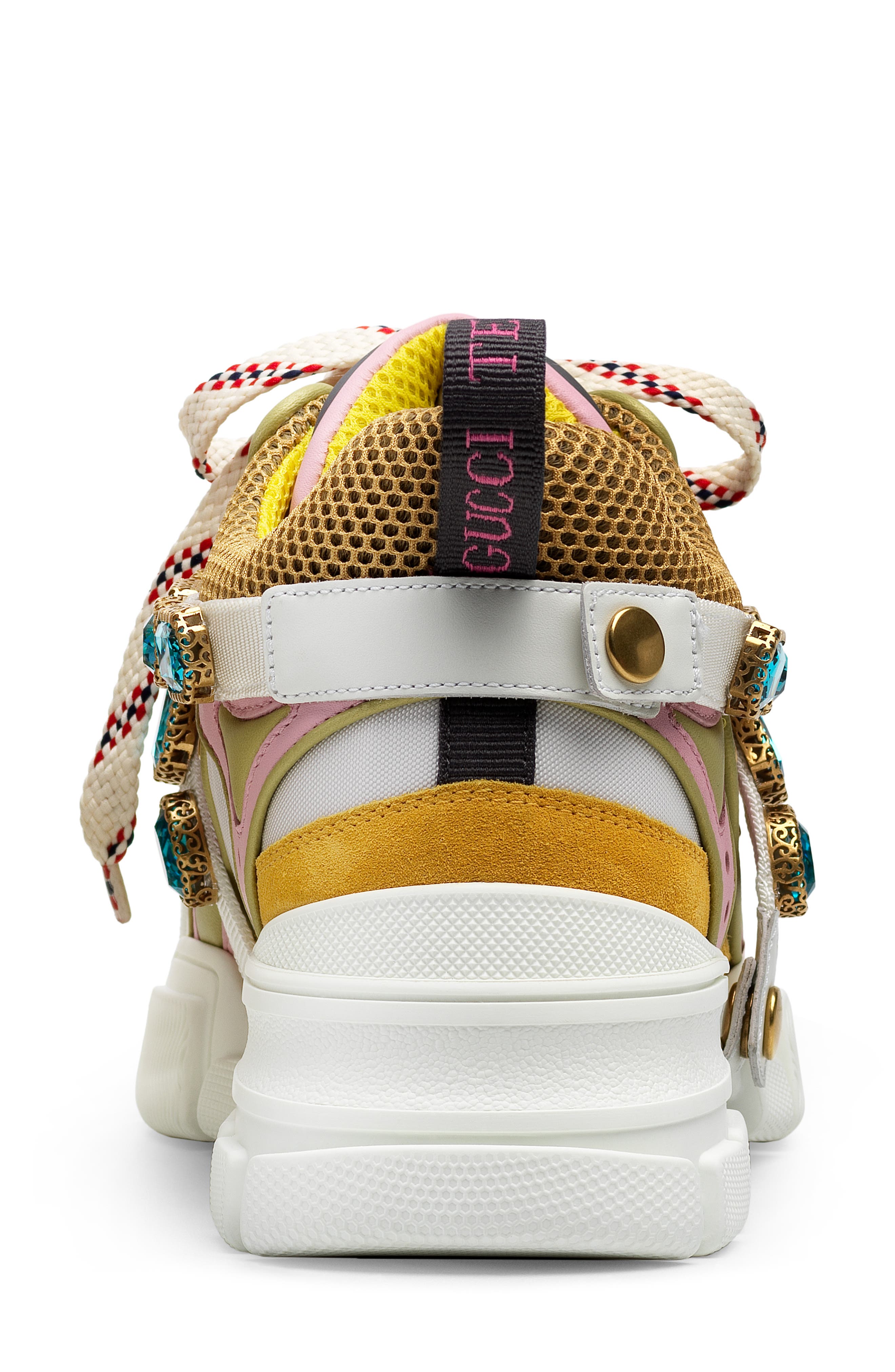 Flashtrek Jewel Embellished Sneaker, Alternate, color, PINK/ YELLOW/ BLUE