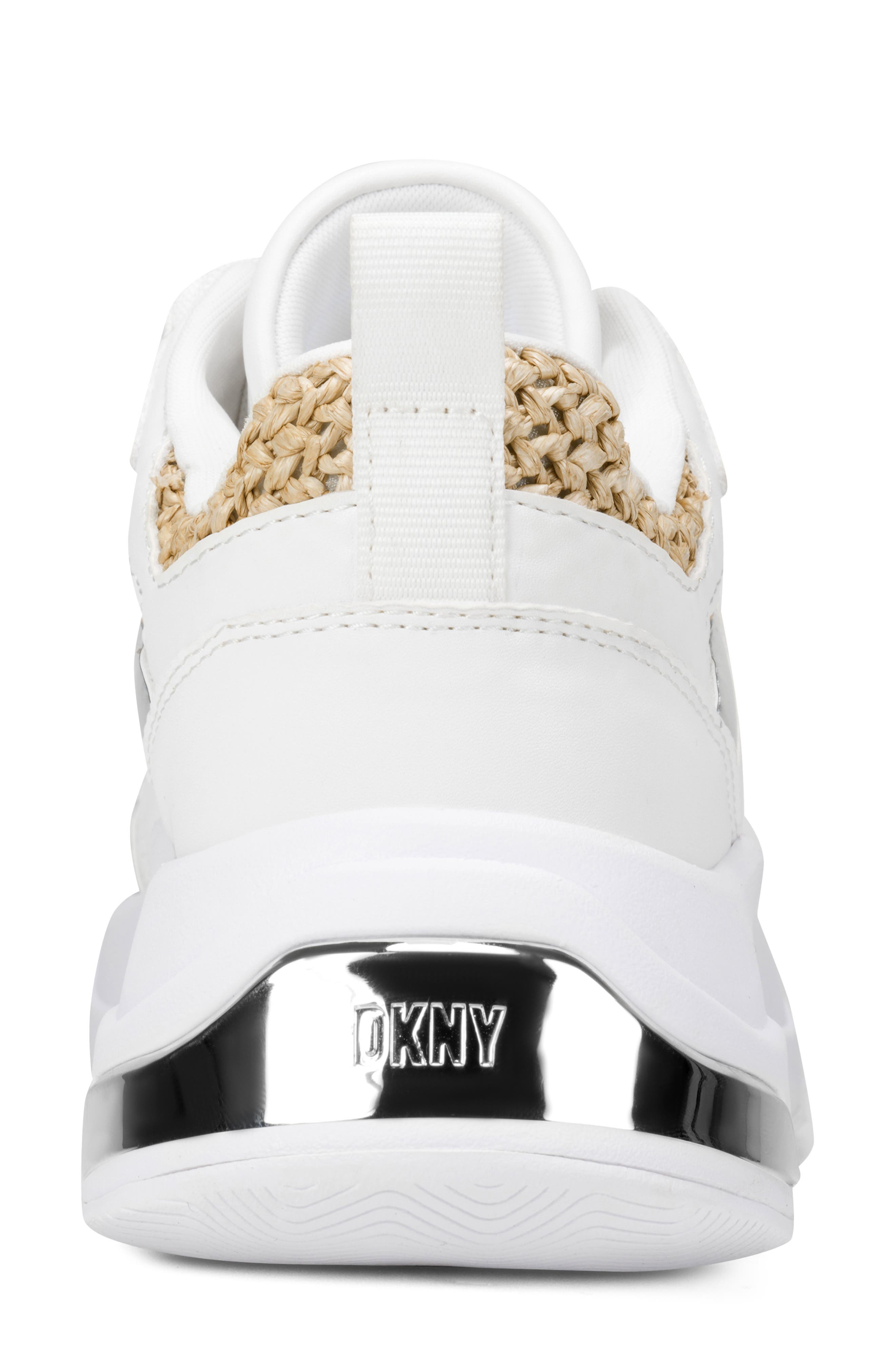 DKNY Juna Wedge Sneaker, Alternate, color, Natural/ White