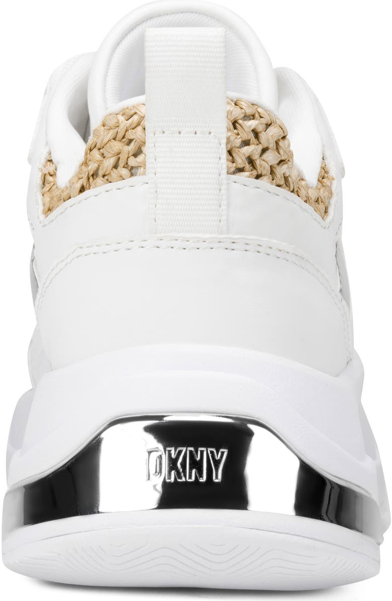 DKNY Juna Wedge Sneaker, Alternate, color, Natural/ White