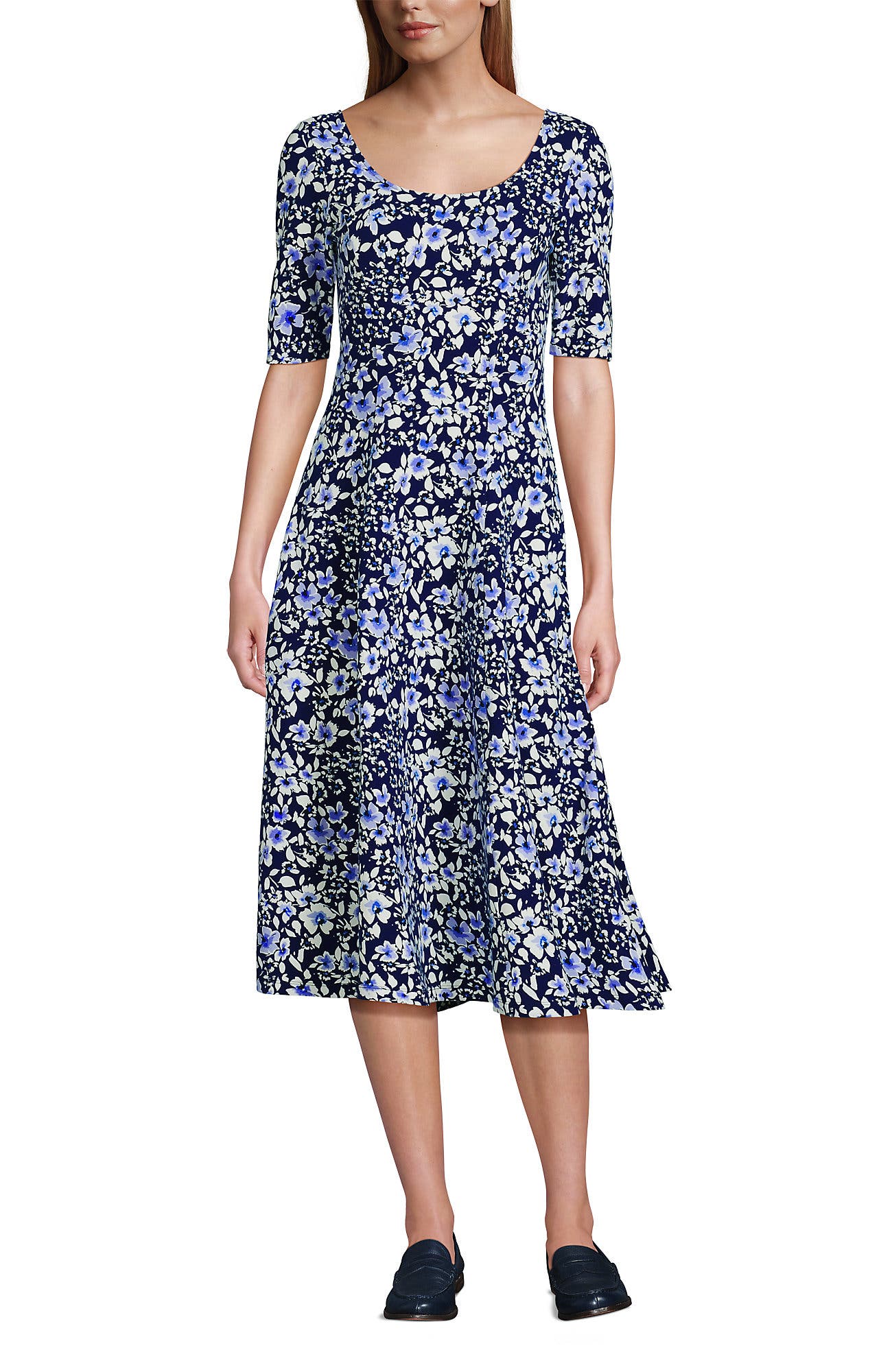Deepest Cobalt/Lavender Floral
