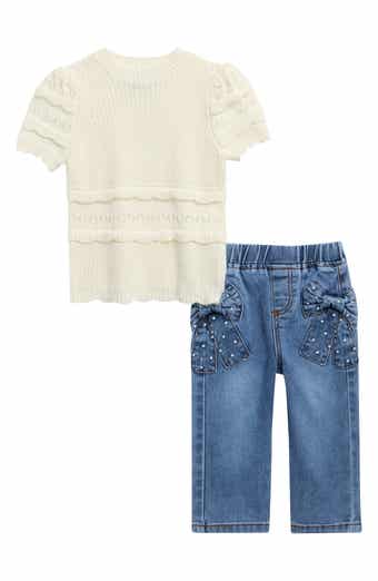 Kids' Crochet Top & Jeans Set