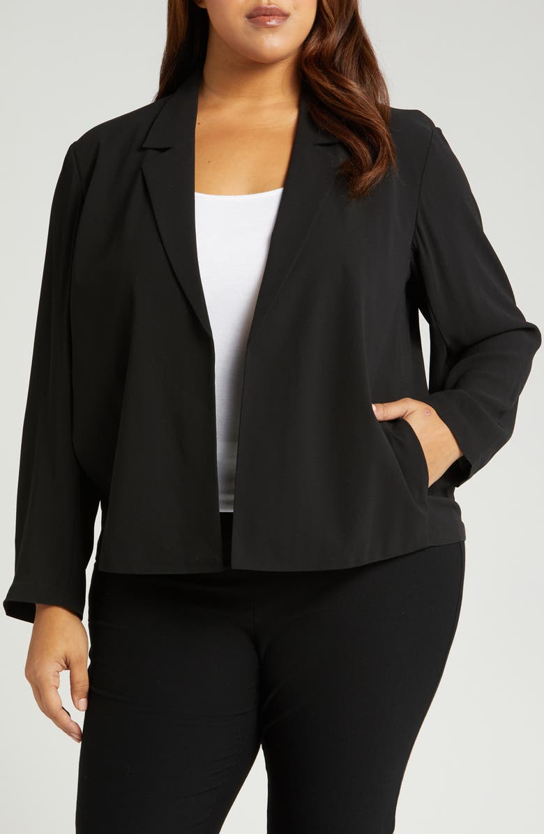 Eileen Fisher Crop Silk Blazer, Main, color, 