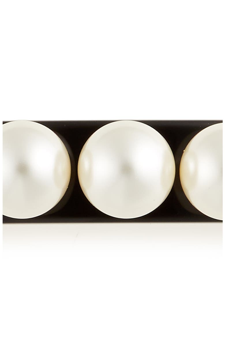 Imitation Pearl Barrette, Alternate, color, BLACK PEARL