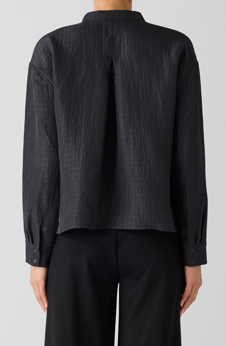 Eileen Fisher Silk & Linen Mandarin Collar Top, Alternate, color, 