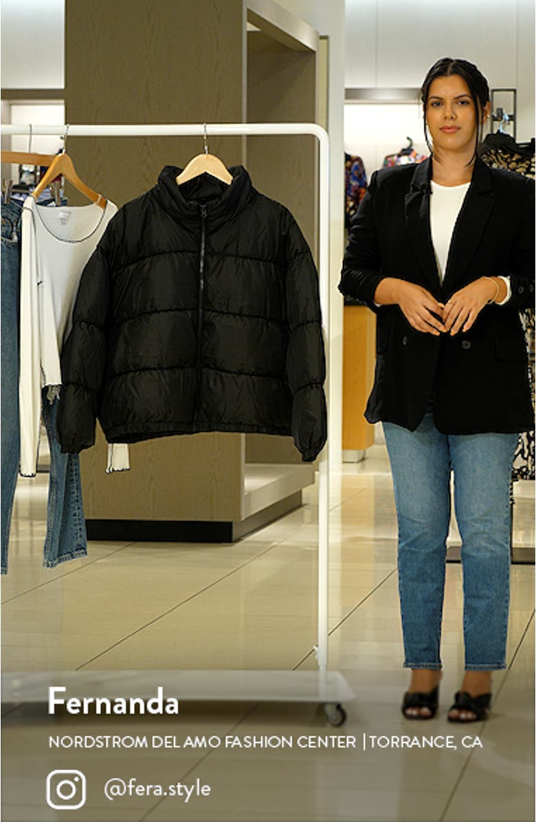 Water-Resistant Crop Puffer Jacket, sales video thumbnail