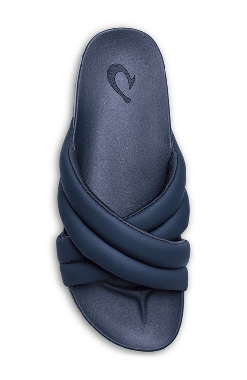 Olukai Hila Water Resistant Slide Sandal In Blue