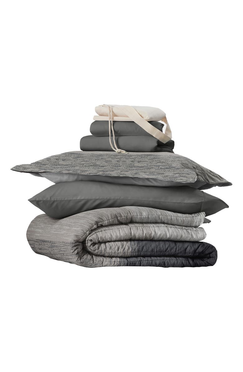 HOMESPUN Ultimate College Essentials Bedding Bundle., Main, color, Ombre Gray