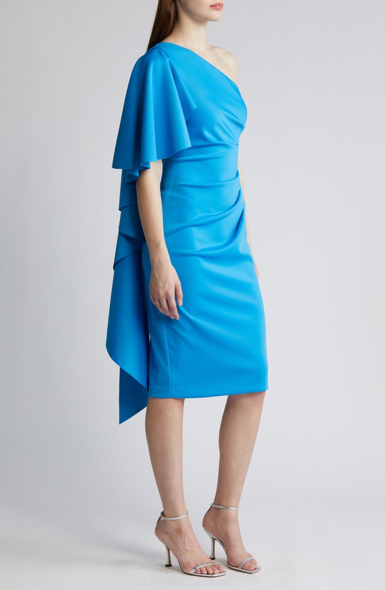 Black Halo Odella One-Shoulder Sheath Cocktail Dress, Alternate, color,