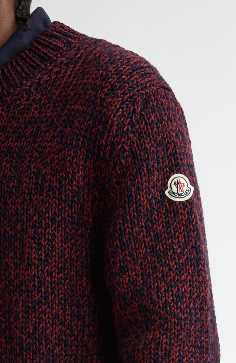 Moncler Virgin Wool Crewneck Sweater, Alternate, color,