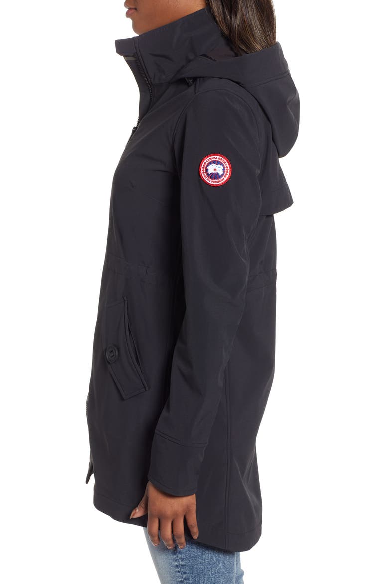 Avery Water Resistant Hooded Softshell Jacket, Alternate, color, BLACK - NOIR