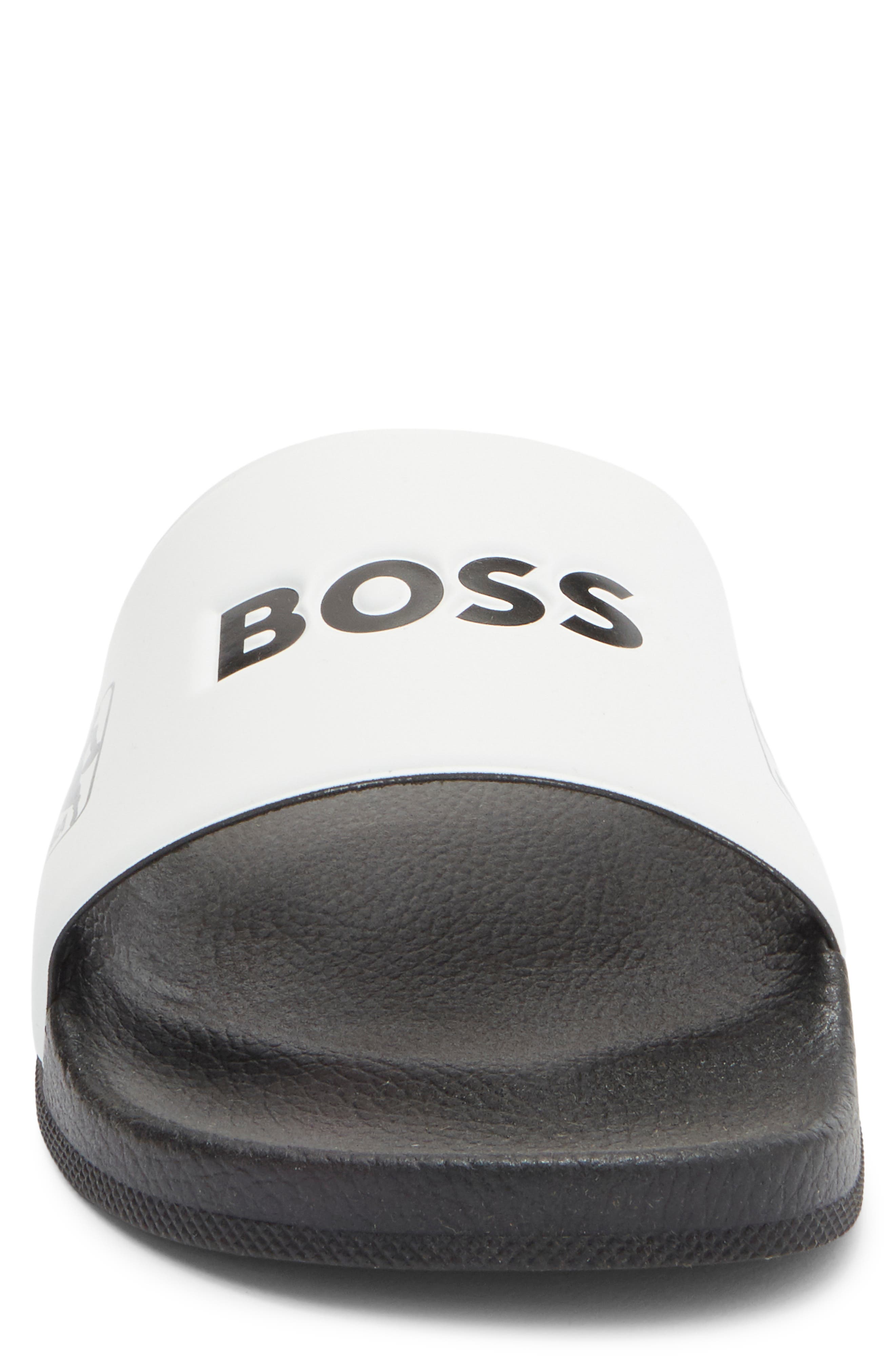 BOSS x NBA Bay It Slide Sandal, Alternate, color, Black