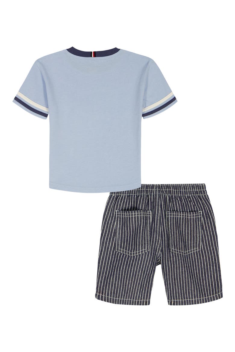 Kids' Initial Embroidered T-Shirt & Shorts Set, Alternate, color, BLUE