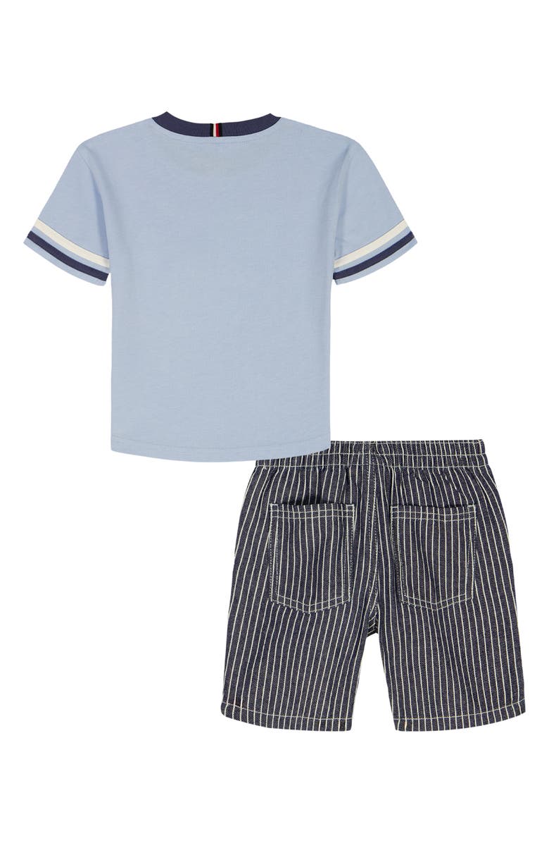 Tommy Hilfiger Initial Embroidered T-Shirt & Shorts Set, Alternate, color, Blue
