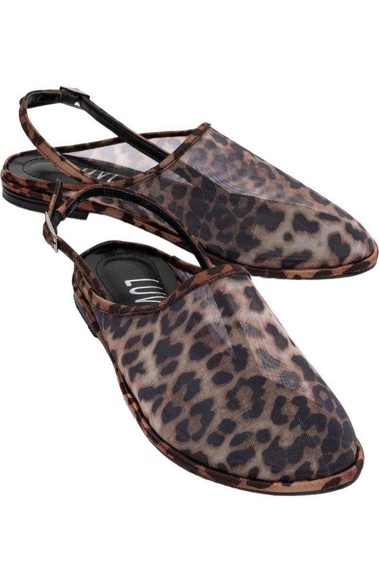 Prologue Shoes Shen Mesh Sandal, Alternate, color, Leopard Faux Leather