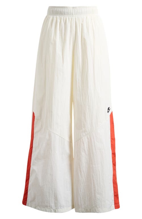 Nike Sportswear Wide Leg Cotton Pants In White