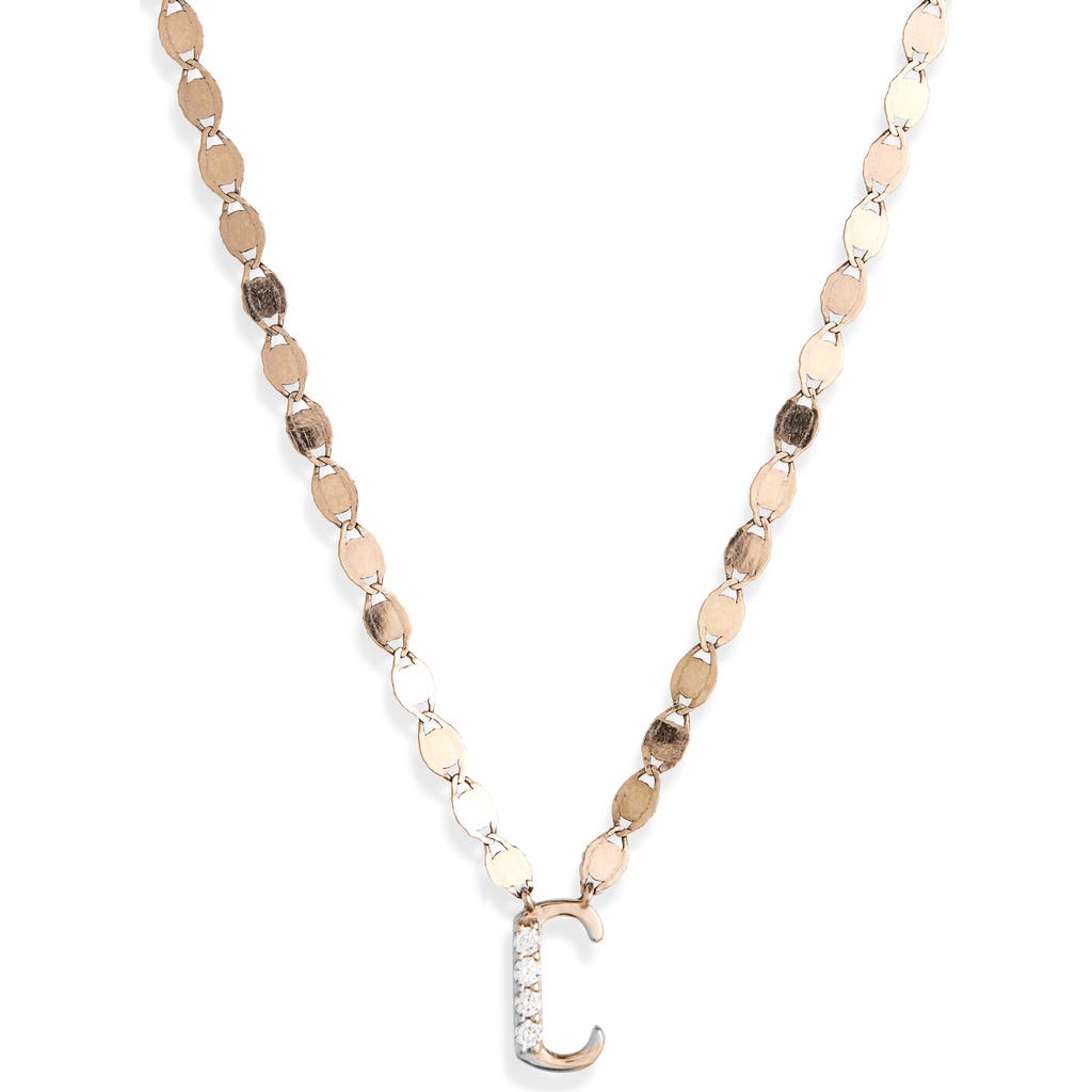 Lana 14k Gold Diamond Initial Pendant Necklace In Multi