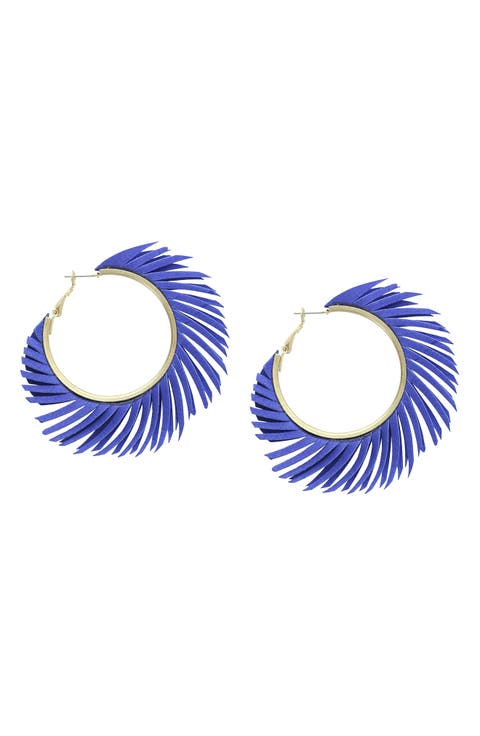 Fringe Hoop Earrings
