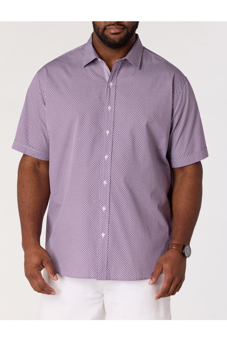 Big & Tall Micro Print Sport Shirt V2, Main, color, PURPLE