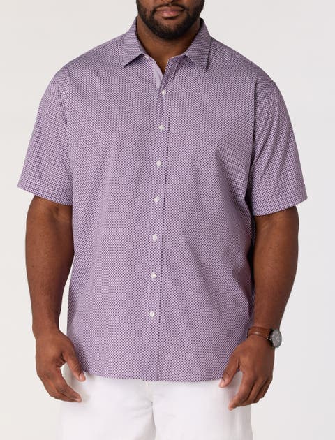 Big & Tall Micro Print Sport Shirt V2