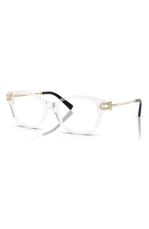 Tiffany & Co . Universal Fit 53mm Rectangular Optical Glasses In Transparent