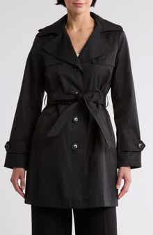 Sam Edelman Rain Cotton Blend Belted Trench Coat