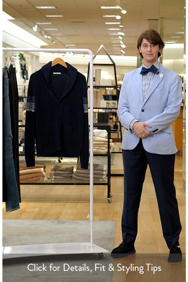 Varsity Shawl Collar Cotton Blend Cardigan video