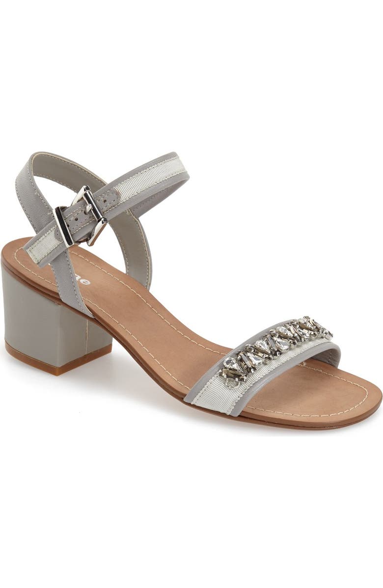 Dune London 'Maisie' Embellished Block Heel Sandal, Main, color,