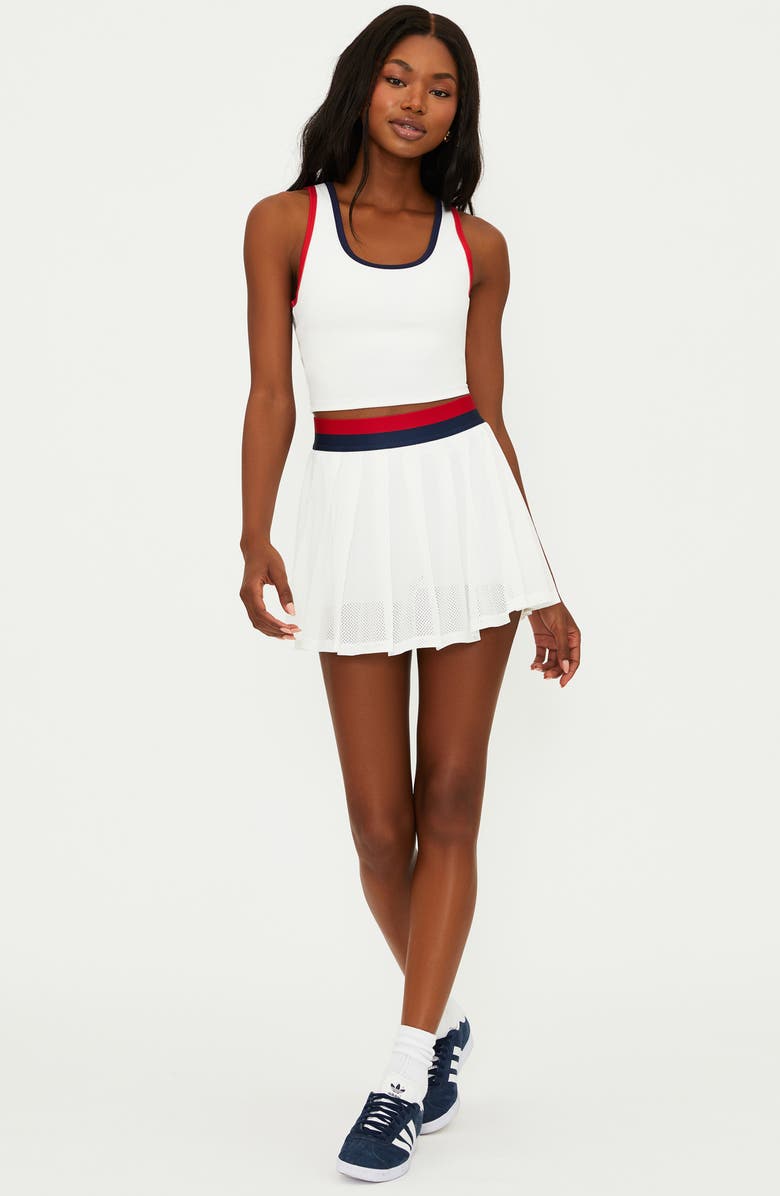 Beach Riot Irina High Waist Skort, Alternate, color, Cherry Indigo White