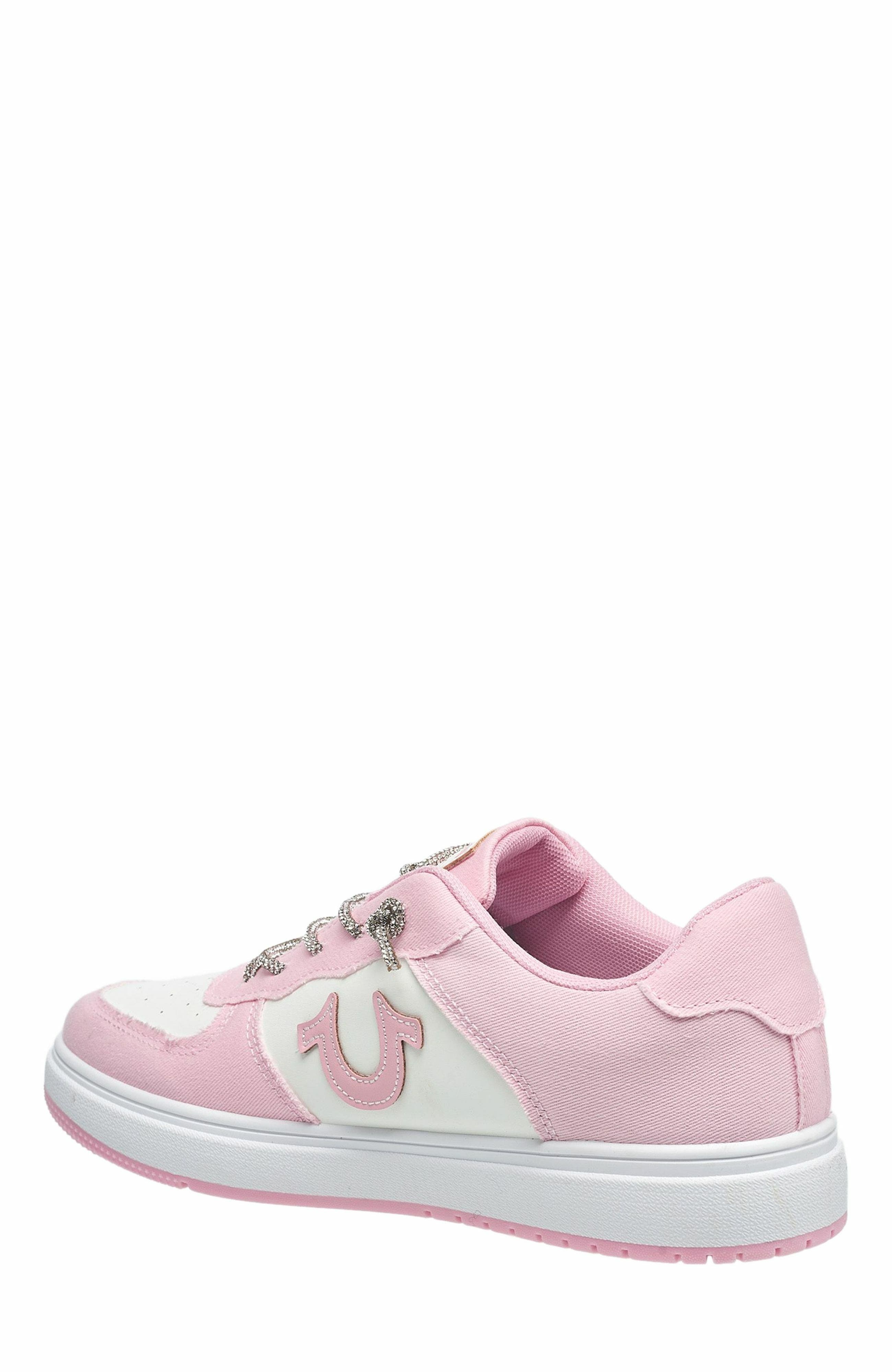 True Religion Ladies Allison Logo Sneaker, Alternate, color, Pink