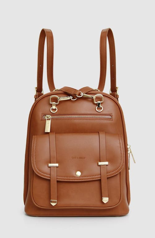 Belle & Bloom 5th Ave Leather Backpack In Camel