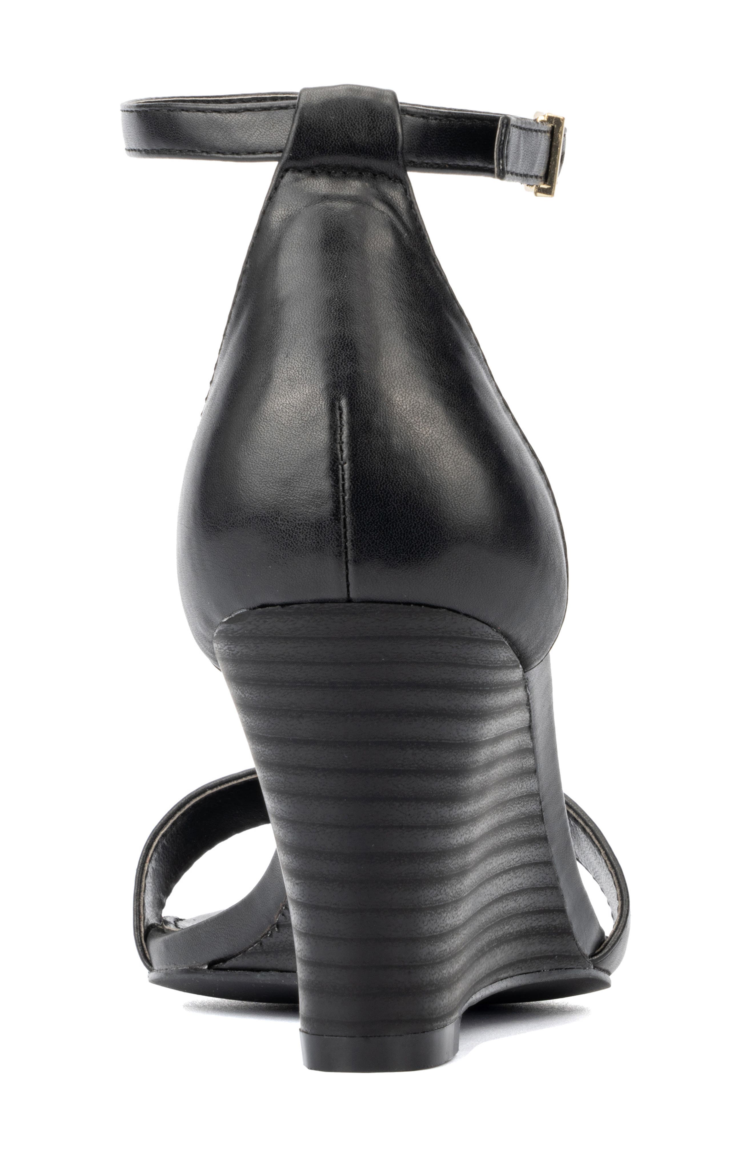 NEW YORK AND COMPANY Sharona Wedge Sandal, Alternate, color, Black