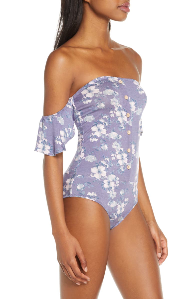 Honeydew Intimates Shelby Off the Shoulder Bodysuit, Alternate, color, 