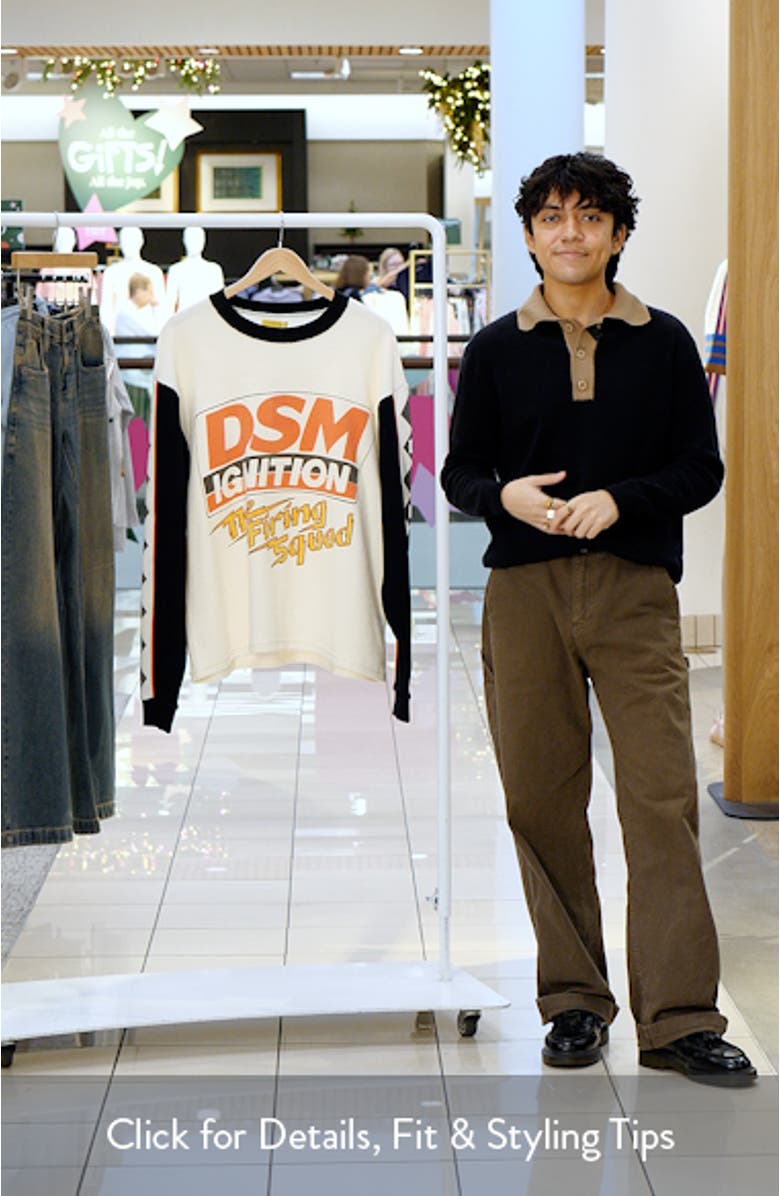 DSM Ignition Long Sleeve Waffle Graphic T-Shirt, sales video thumbnail