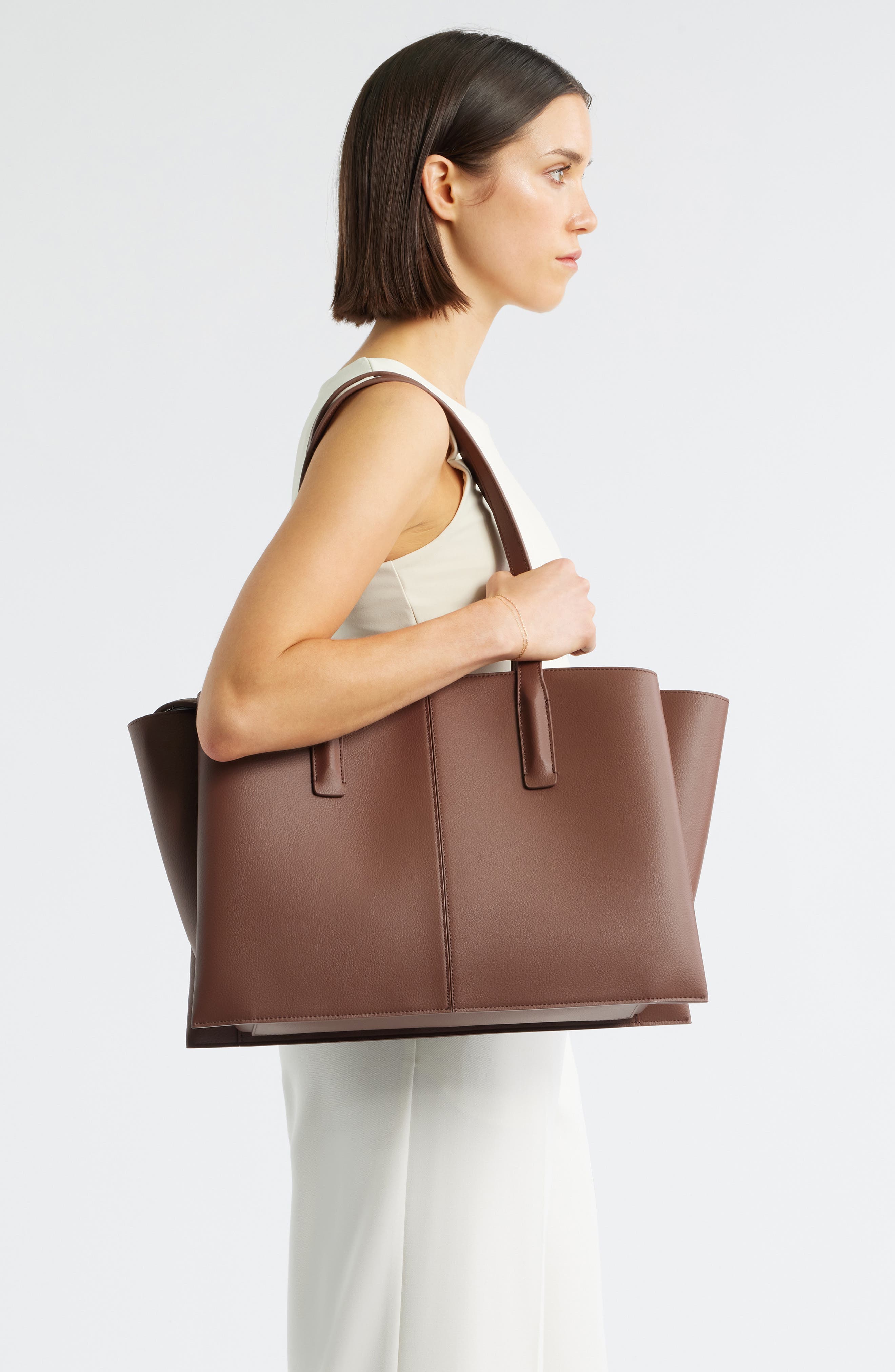 Freja New York Paloma Faux Leather Tote, Alternate, color, 