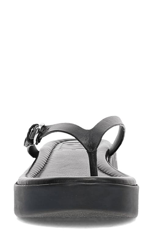 Frye Maya Buckle Platform Flip Flop In Black