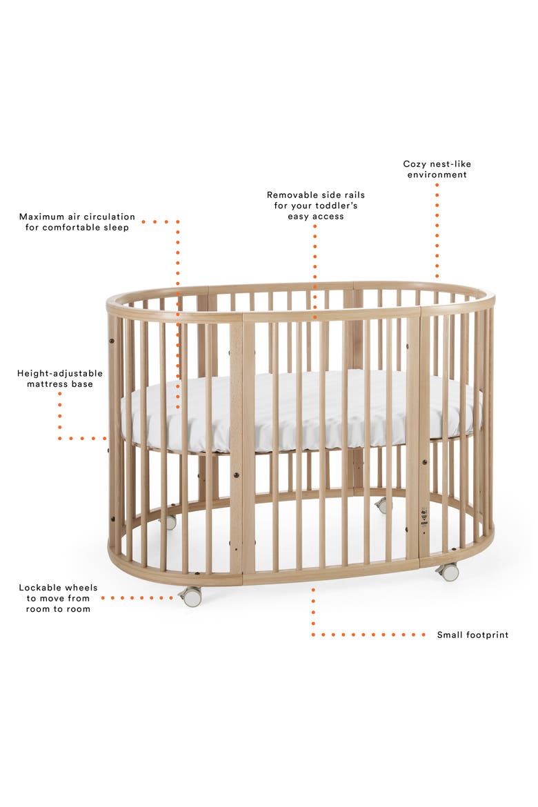 Convertible Sleepi Crib & Toddler Bed, Alternate, color, HAZY GREY
