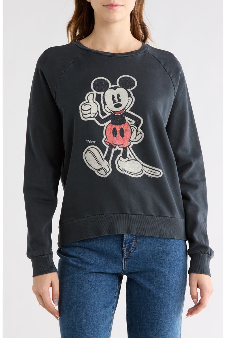 Mickey Mouse Vintage Pullover Sweater, Main, color, VINTAGE BLACK