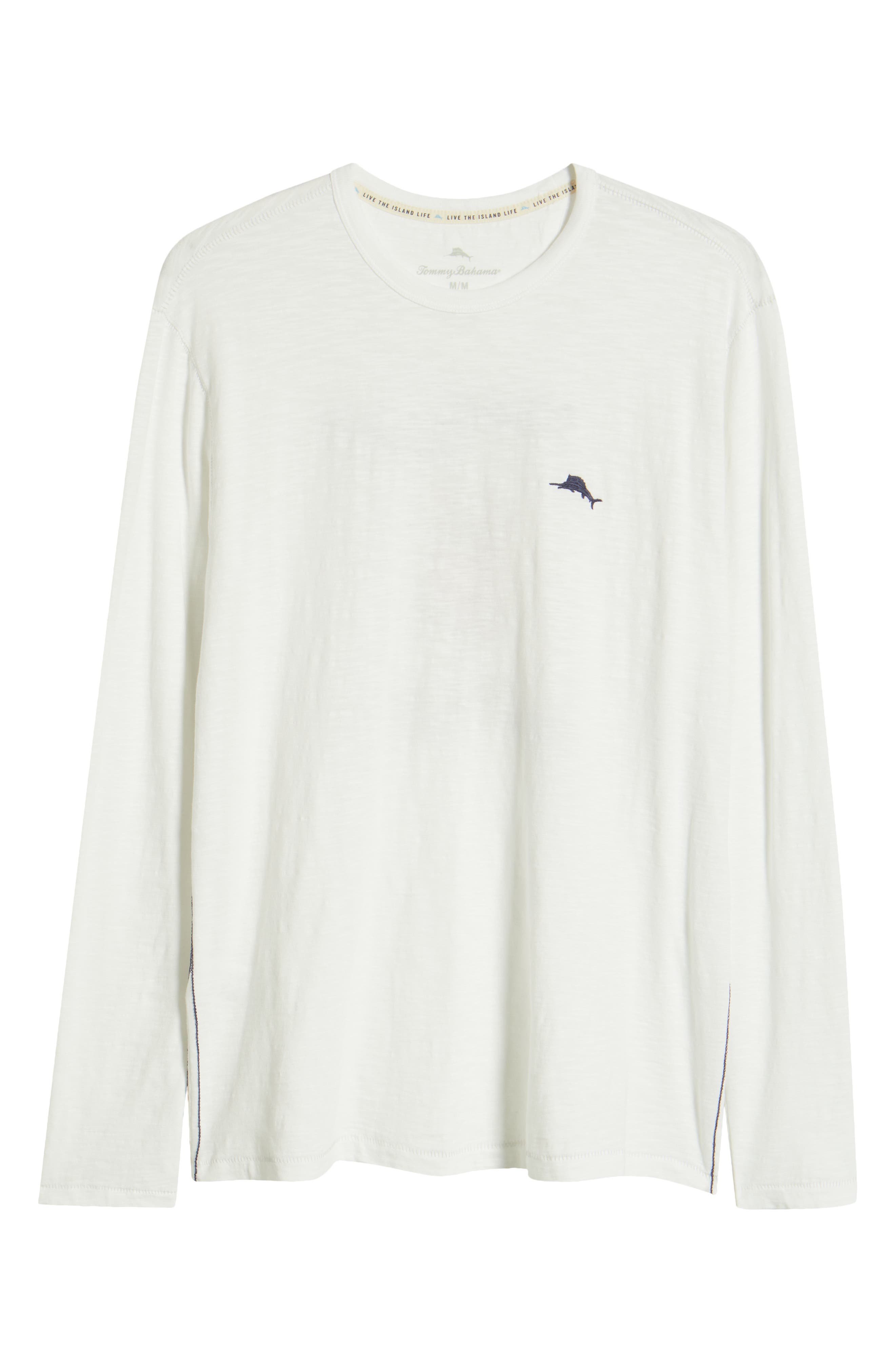 Tommy Bahama Feelin' Festive Long Sleeve Organic Cotton T-Shirt in White 