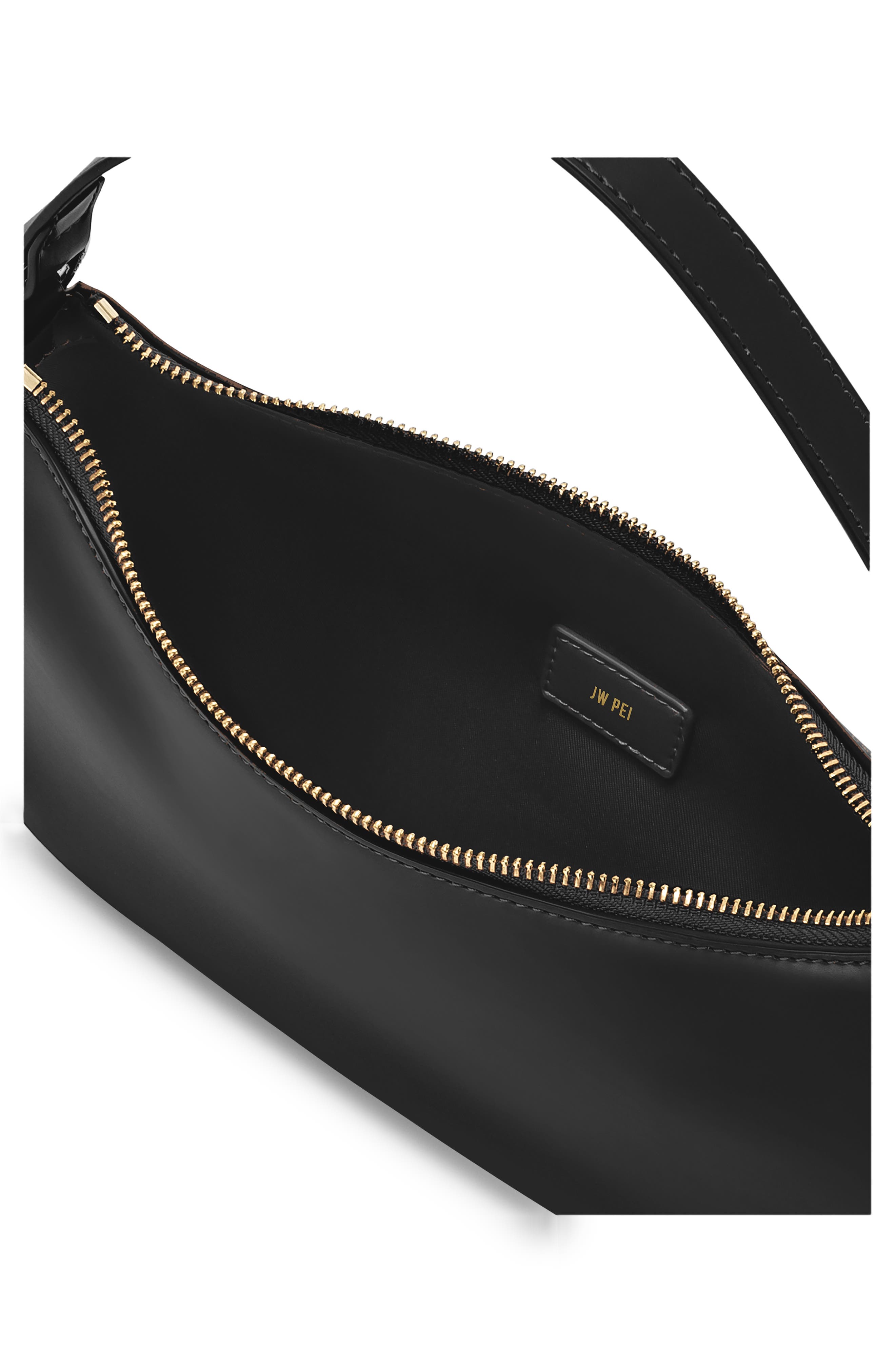 JW PEI Lily Faux Leather Shoulder Bag, Alternate, color, Black