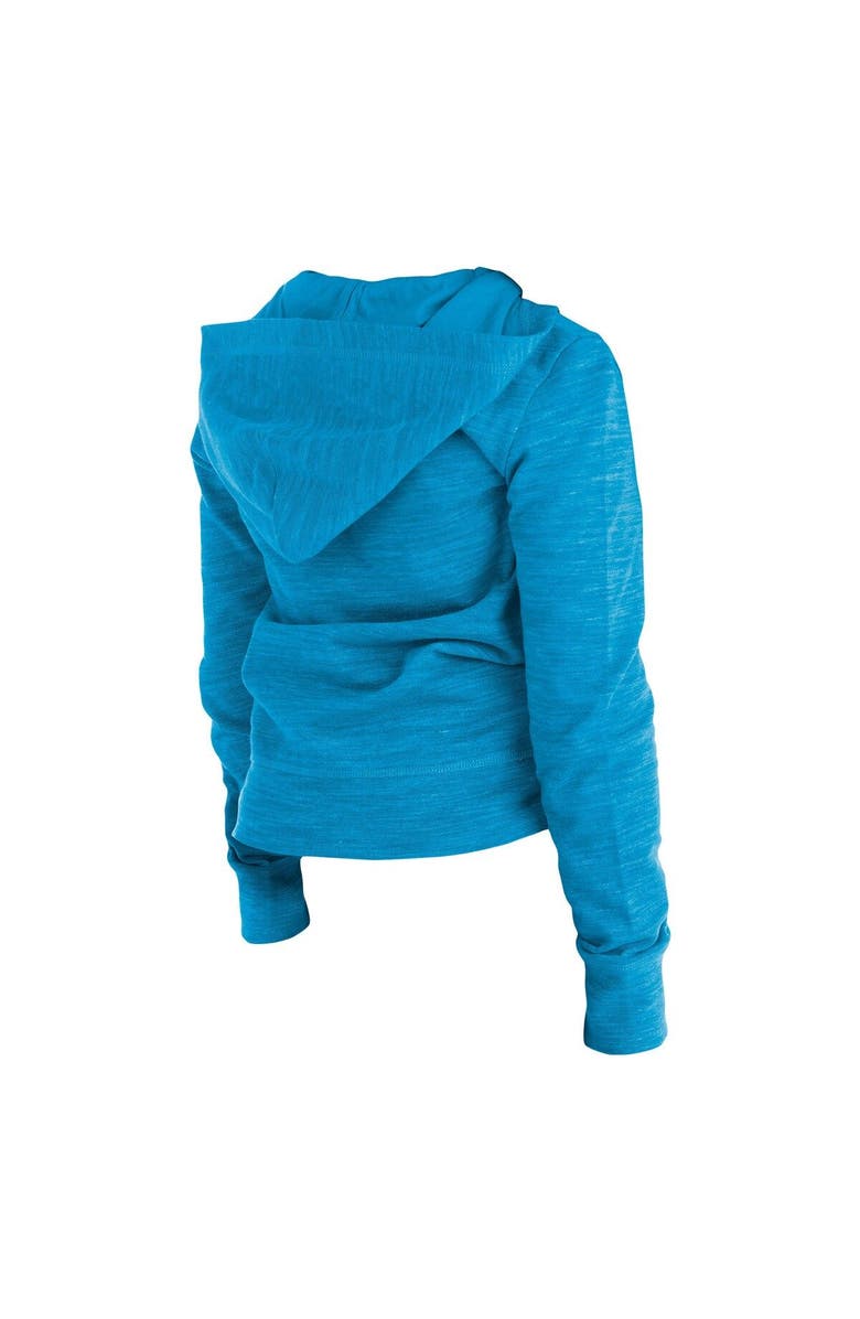 New Era Girls Youth New Era Blue Charlotte FC Space-Dye Full-Zip Hoodie, Alternate, color, 